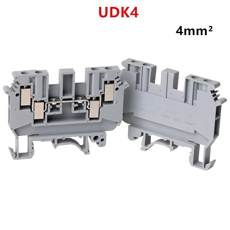 UDK4 DIN السكك الحديدية المسمار المشبك كتل طرفية 4 mm2 قياس الأسلاك