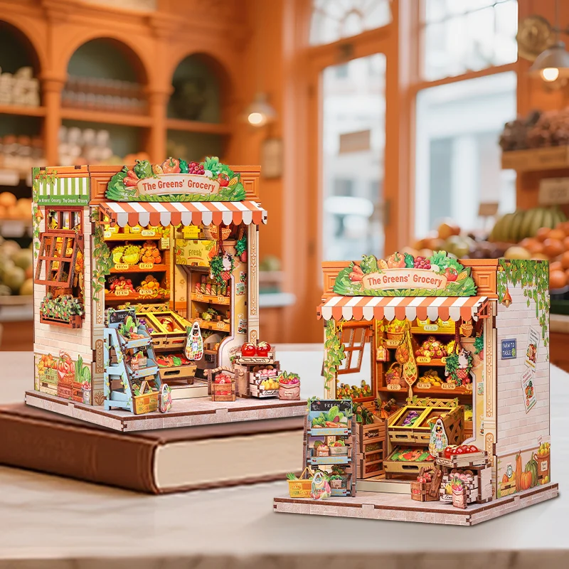 

Горячая распродажа CuteBee: 3D деревянный пазл CWGC213, набор для творчества DIY, миниатюрный домик-конструктор