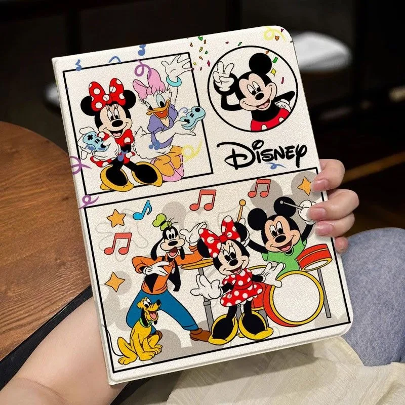

Mickey & Minnie Book-Style Case for Ipad Pro 12.9 Air7 13in Mini7 8.3 11th A16 11in Tablet Case 9th 10.2 10th 10.9in Air5 Cover