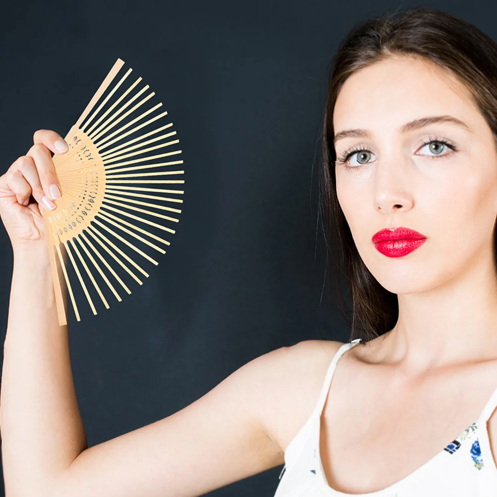 

4Pcs DIY Hand Fan Frame Material Selected Materials Resistant Deformation Smooth Opening Closing for Various Uses