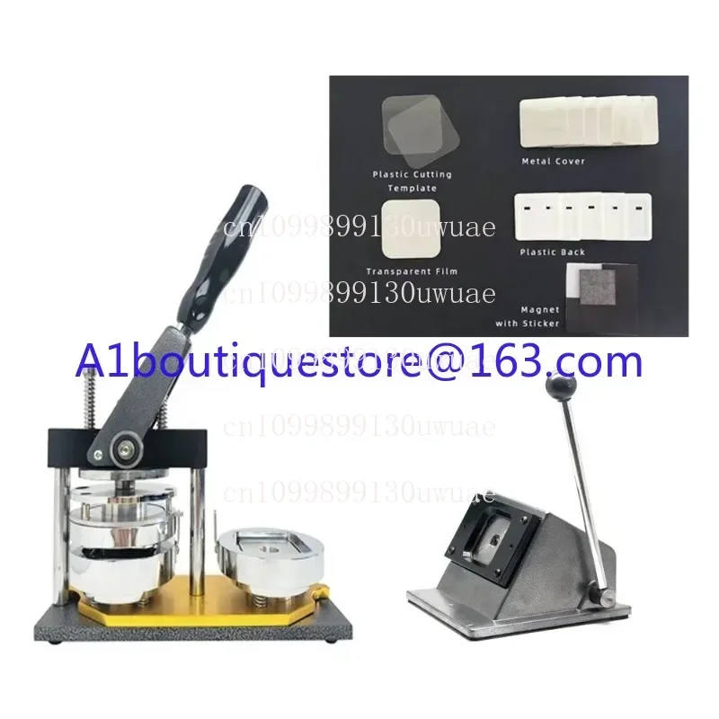 

Square 2*2 inch Badge Making Machine Magnet Making Machine+Cutter +150 pcs Fridge Magnet Material