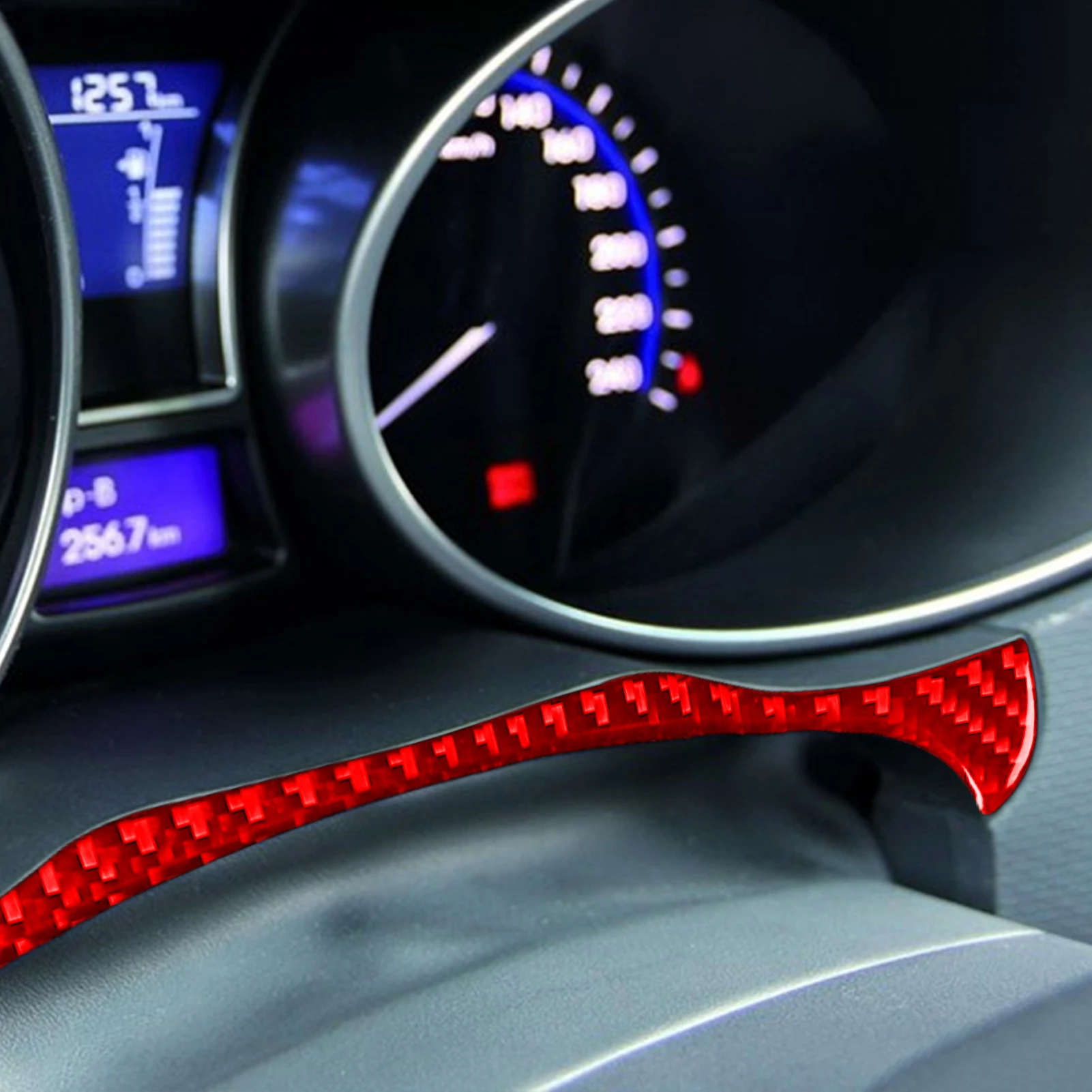 For Hyundai Veloster 2012-2017 Speedometer Trim Stirp Cover Tuning Real Carbon Fiber Sticker Car Interior Moulding Accessories