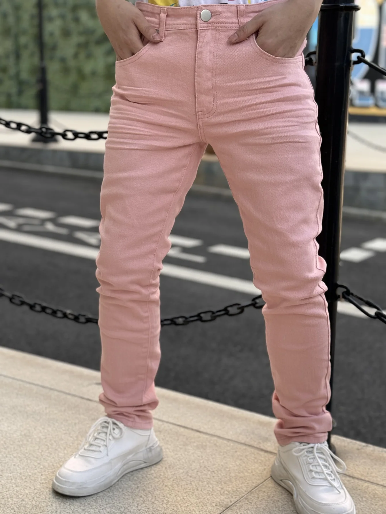 

Y2K Fashionable Trend Men's Jeans, Slimming Waist, Casual Long Trousers, Versatile and Suitable for All Occasions.Various color