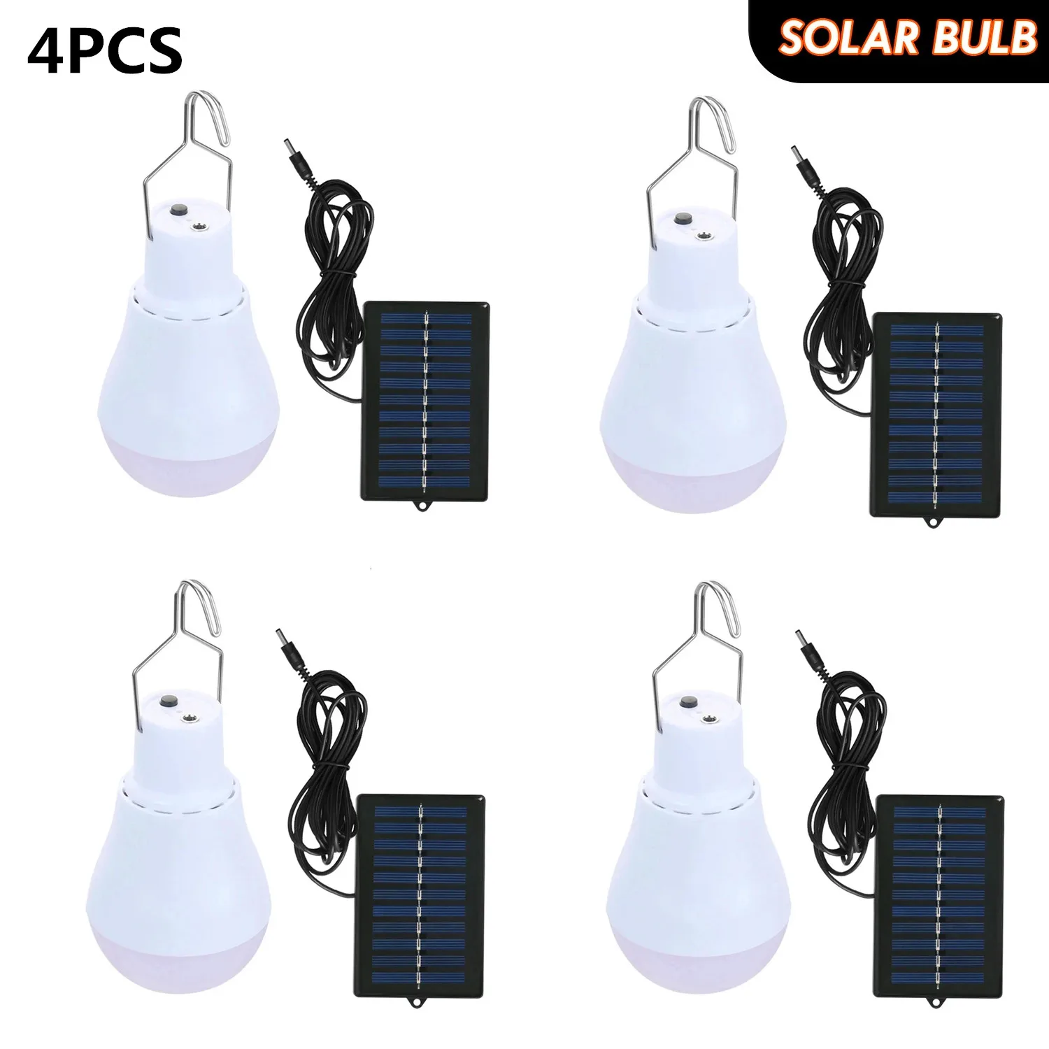 

Solar Powered Lamp Portable Led Bulb Lights Rechargeable Camp Tent Night Fishing Emergency Solar Energy Panel Sunlight
