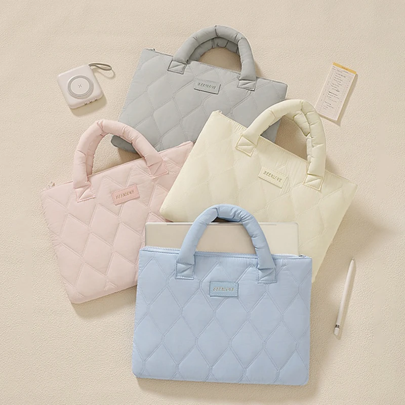 Cute 14 Inch Laptop Handbag Shockproof Notebook Bag For Macbook Air Pro 13 Huawei Portable Laptop Briefcase Bag For Women