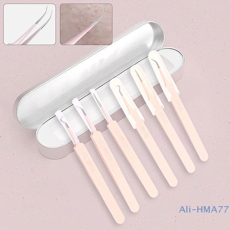 Pimples Blackhead Clip Tweezers Beauty Salon Special Scraping & Closing Artifact Acne Needle Tools