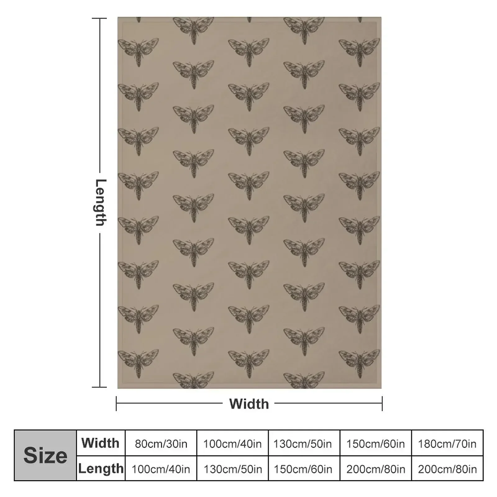 Silver Moth Throw Blanket Hairy Large Bed linens Giant Sofa Thermal Extra Large Throw Blankets