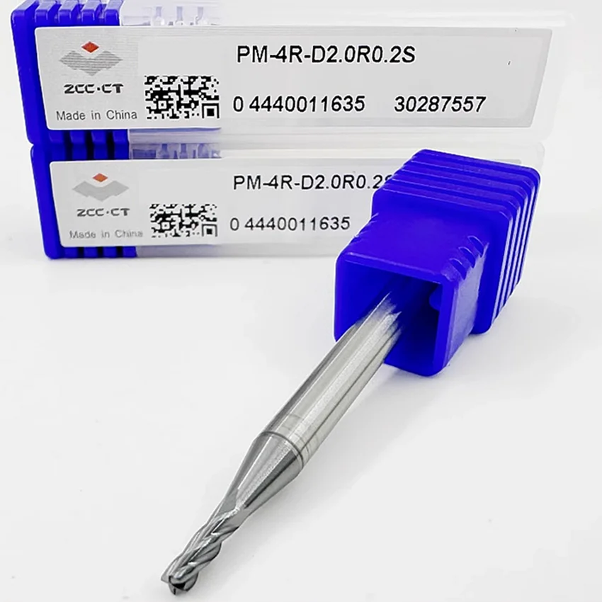 

PM-4R-D2.0R0.2S/PM-4R-D3.0R0.2S/PM-4R-D3.0R0.5S/PM-4R-D4.0R0.3S/PM-4R-D4.0R0.5S ZCC.CT PM-4R 4T Концевые фрезы с четырьмя лезвиями с высокой подачей подачей