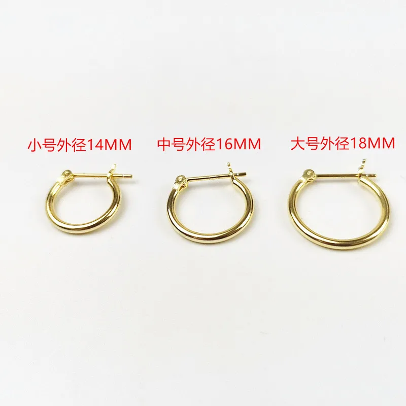 

S925 Silver Jewelry Gold U-Shaped Pipe Line Geometric Earrings Fashion Unisex Travel Holiday Accessories