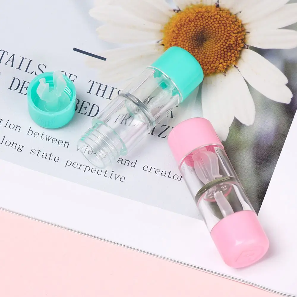 New Fashion Bottle Tube Candy Color Contact Lens Case Travel Glasses Lenses Box For Unisex Eyes Care Kit Holder Container