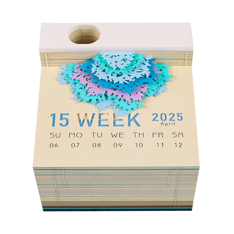 حار بيع 2026 أجندة مكتبية /رزنامة مكتبية حجم مخصص شهري أسبوعي أجندة مكتبية /رزنامة مكتبية الجدة هدية لتقوم بها بنفسك ورقة الفن ثلاثية الأبعاد التقويم مع صندوق هدية