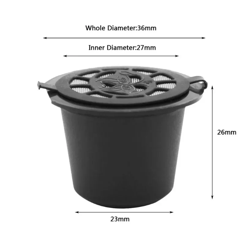 3pcs Reusable Coffee Capsule Filters Refillable Coffee Pods Compatible with For Nespresso Coffee Accessories