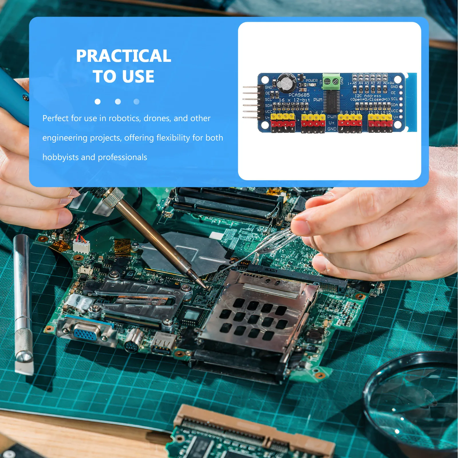 16 Channel Driver Board Pwm Controller for Robotics DIY Engineering Projects Beginners Professionals Module for Smart