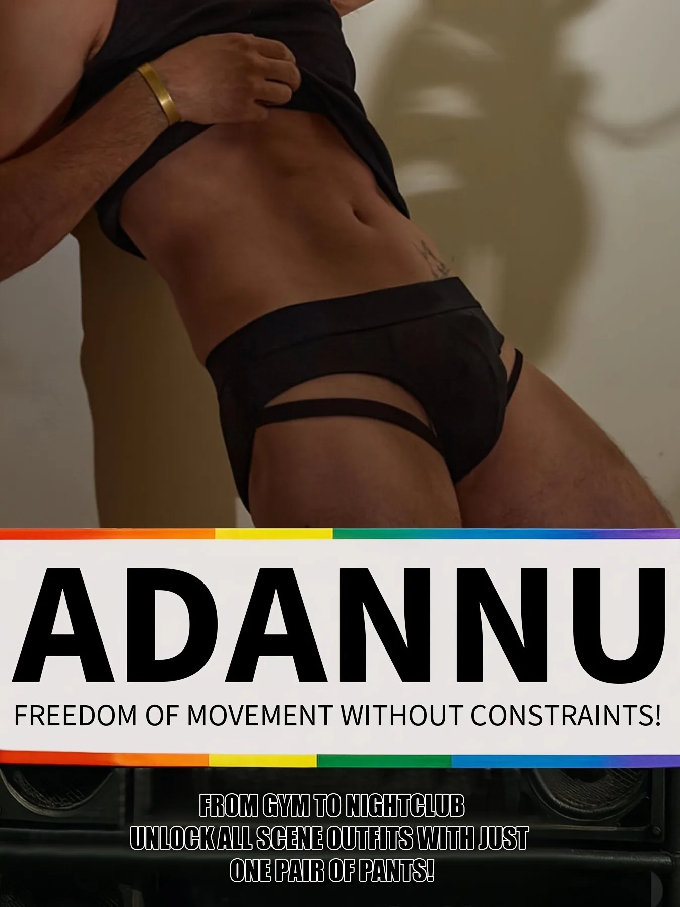 กางเกงในชายเอวต่ำ ADANNUMen 1 ชิ้น สำหรับเล่นกีฬา ฟิตเนส ผ้าฝ้าย ระบายอากาศ ทรงสามเหลี่ยม