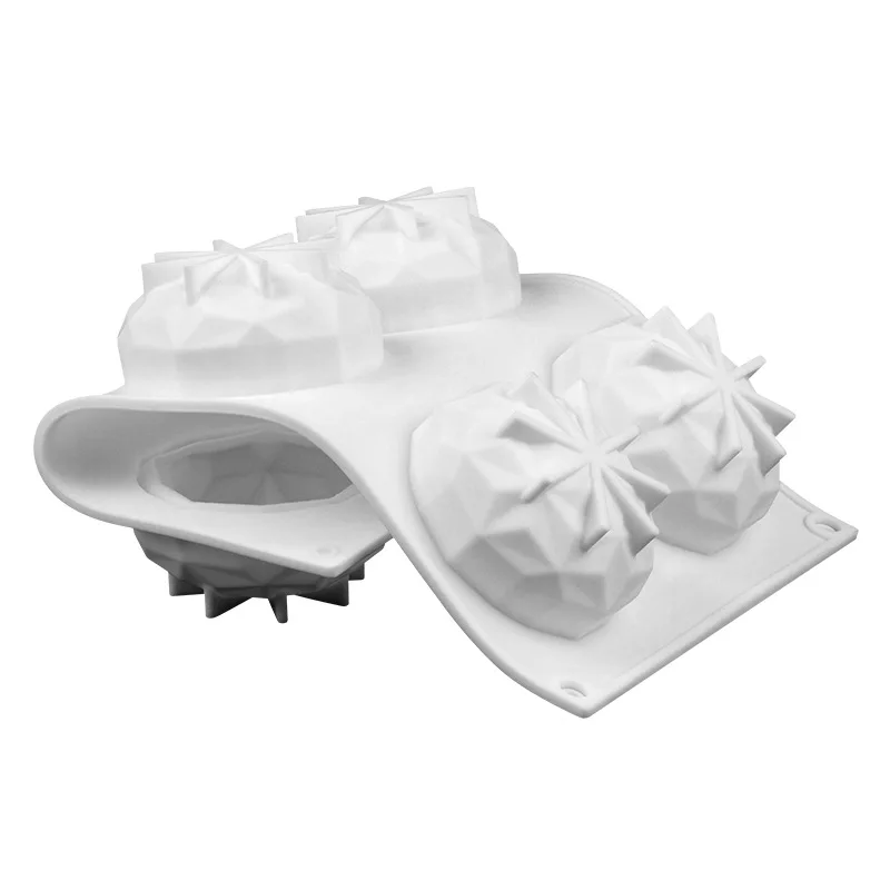 3D Mousse Kuchen Backform Herz Käsekuchen Dessert Diamant Himbeere Silikon Form Kerze Seife Machen Liefert Gebäck Werkzeuge – Detail 14