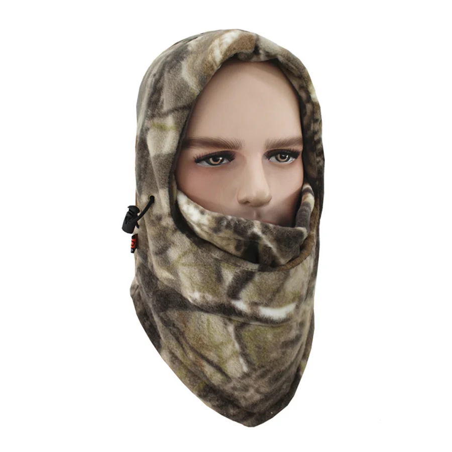 Cagoule tactique d'hiver en polaire, masque facial coupe-vent, chauffe-cou pour la chasse, la pêche, le cyclisme et les Sports