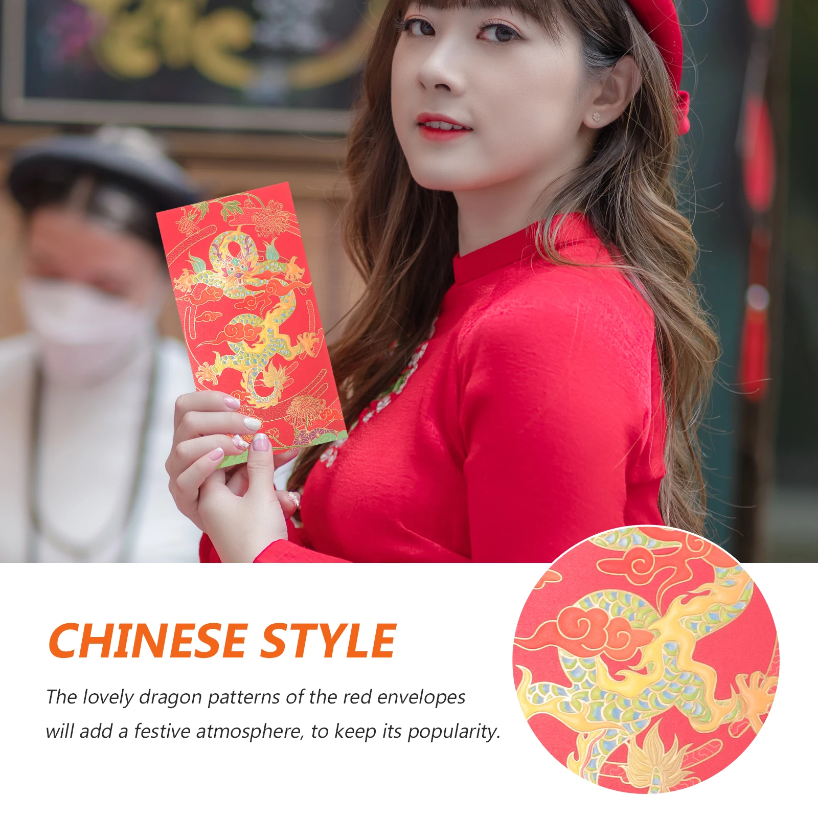 

6 Pcs Red Envelope Bag Spring Festival Envelopes Extras Chinese New Year Packet Paper Money
