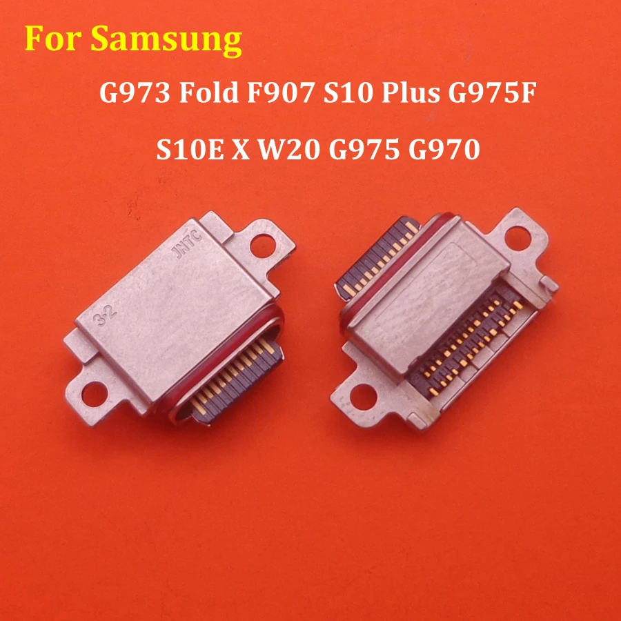 2-50Pcs Usb Dock Charger Charging Connector Type C Plug For Samsung Galaxy G973 Fold F907 S10 Plus G975F S10E X W20 G975 G970