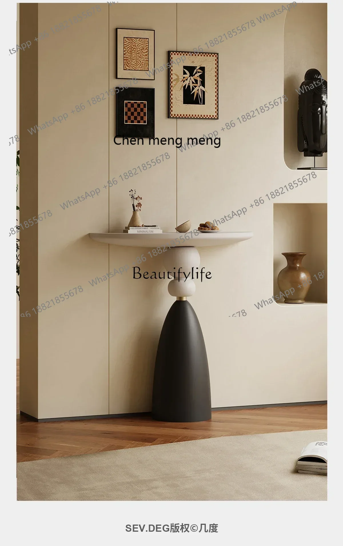 الوافدون الجدد طاولة مدخل إبداعية على الحائط رف مدخل ضيق فرنسي صغير الحجم ss 7304