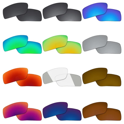 Lentes de repuesto polarizadas OOWLIT para gafas de sol Oakley Gascan OO9014 - 60 mm - Multicolor