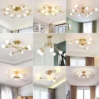 Metal Satellite Ceiling Light Sputnik Art Chandelier Lamp 3 6 8 10 Head Simple Creative for Living Dining Room Hall Home Decor