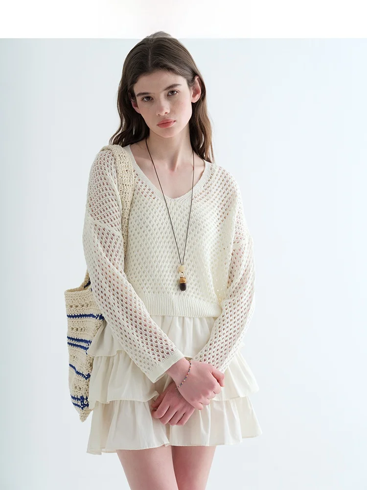 

Модный ретро-комплект: женский вязаный топ с кружевной отделкой и брюки, весна 2026, новинка, комплект из двух предметов, влагоотводящий.