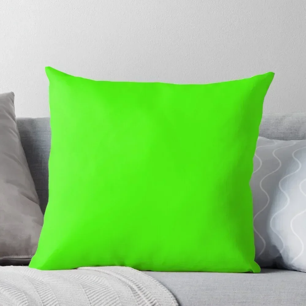 

PLAIN SOLID COLOR NEON FLUROESCENT GREEN Throw Pillow Decorative pillowcase Couch Cushions pillow