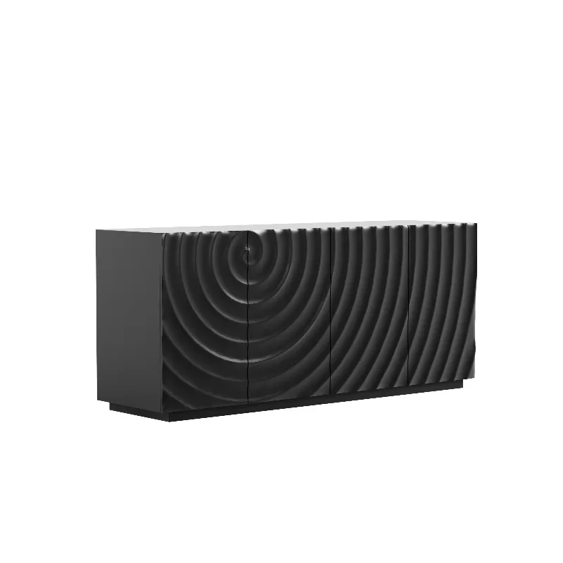 

Luxury flooring kitchen and living room 4 door sideboard freestanding, modern buffet cabinet