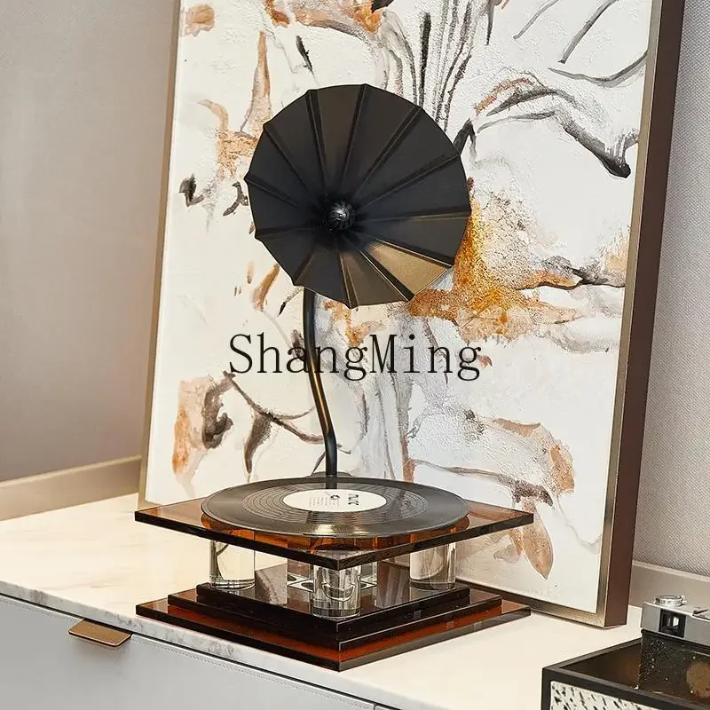 FG retro record player ornament modern living room display case office study desktop decoration