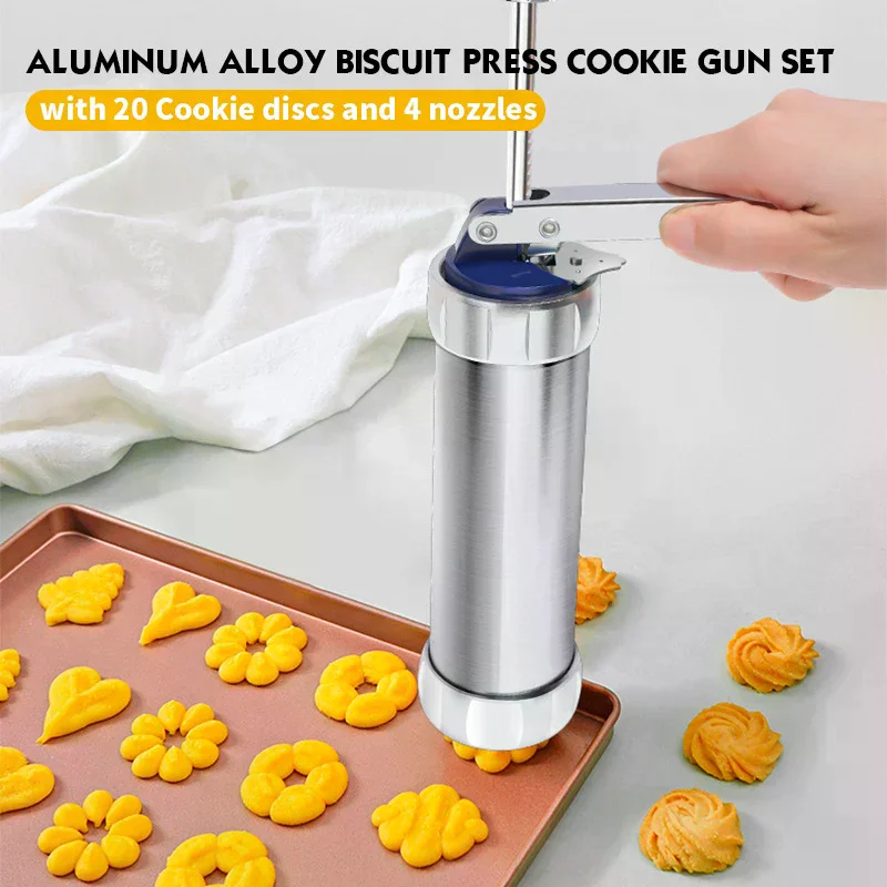 Diy Handmade Cookie Press Machine Cookie Press Icing Kit Cookie Nozzle Cutter Mold Pastry Syringe Cream Cookie Cake Tool