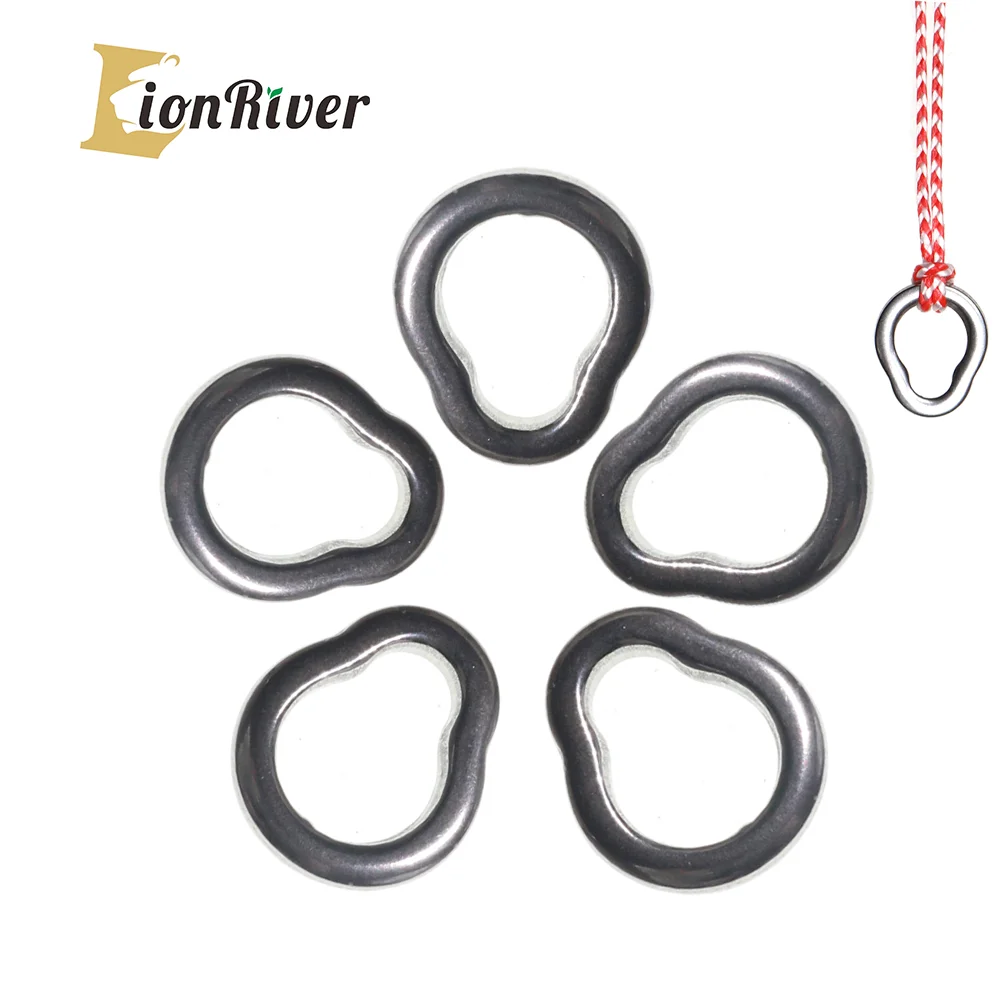 LIONRIVER 20Pcs Pear Fishing Ring Solid Seamless Steel 304 Jigging Fishing Swivel Accessories Connector Fishhooks or Lure Jig