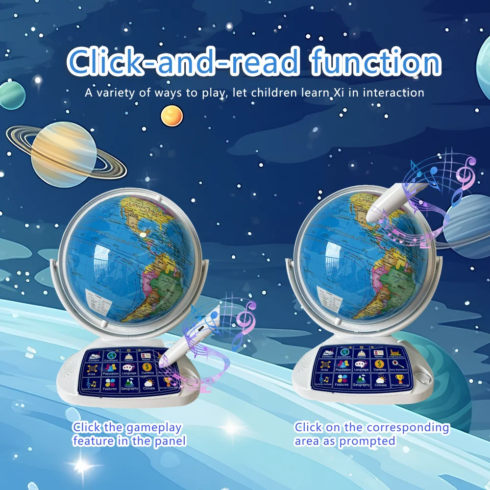 11inch Constellation Educational Reading AR Terrestrial Globe Smart With LED Lights And Talking Learning Geography And The World