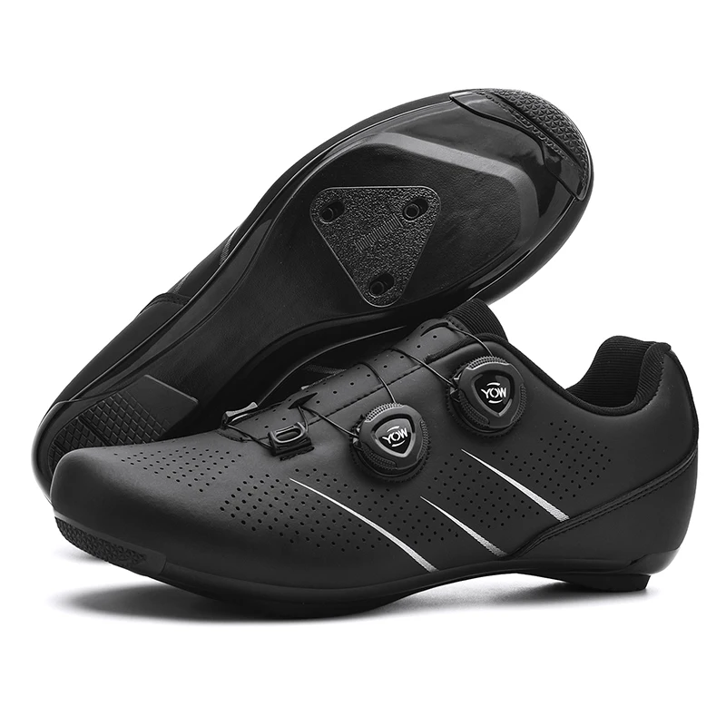 Size 36-47 professional racing shoes Couple road bottom bike sneakers with lock Breathable cycling shoes