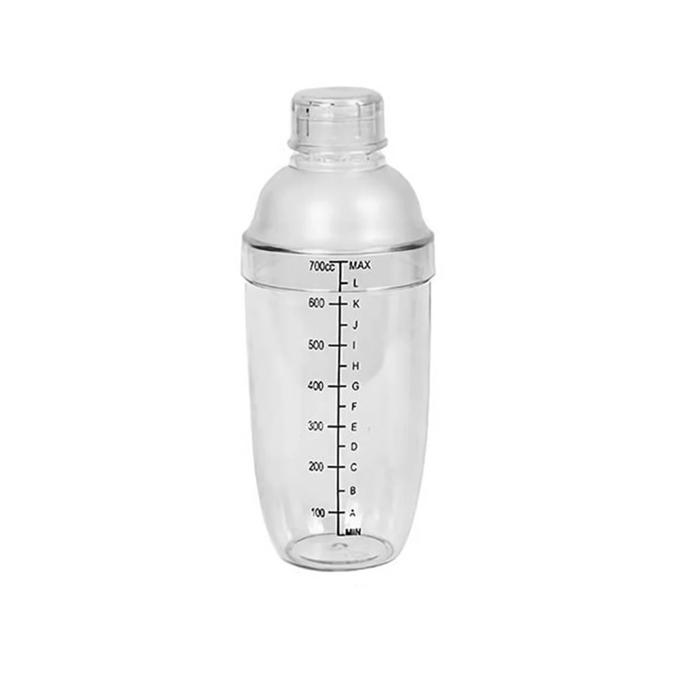 Plastic Cocktail Shaker Martini Hand Shaker Cup with Scales 350ml/530ml/700ml/1000ml Milk Tea Wine Drink Shaker Mixer Bar Tool