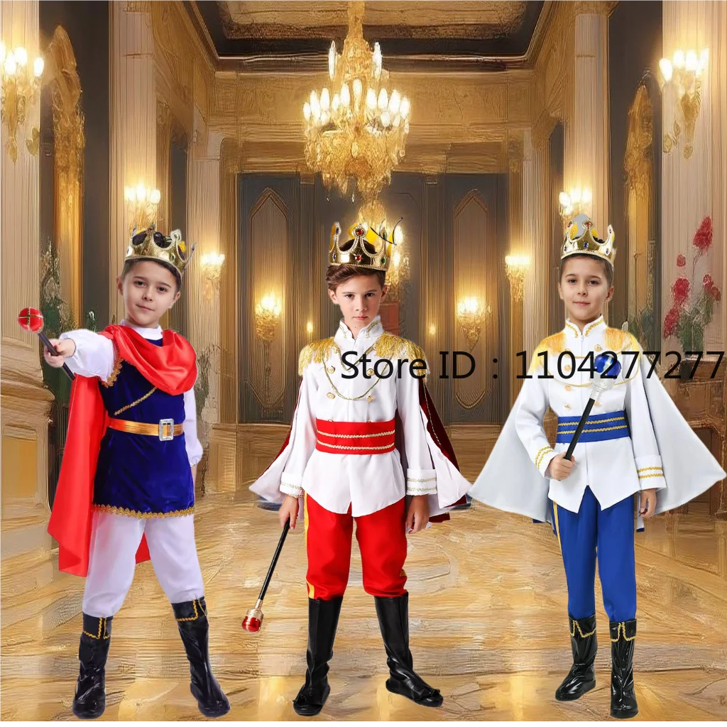キンプリベア コスチューム 衣装 kp528 Boy's King Prince Cosplay Costume Prince Crown Scepter Cloak