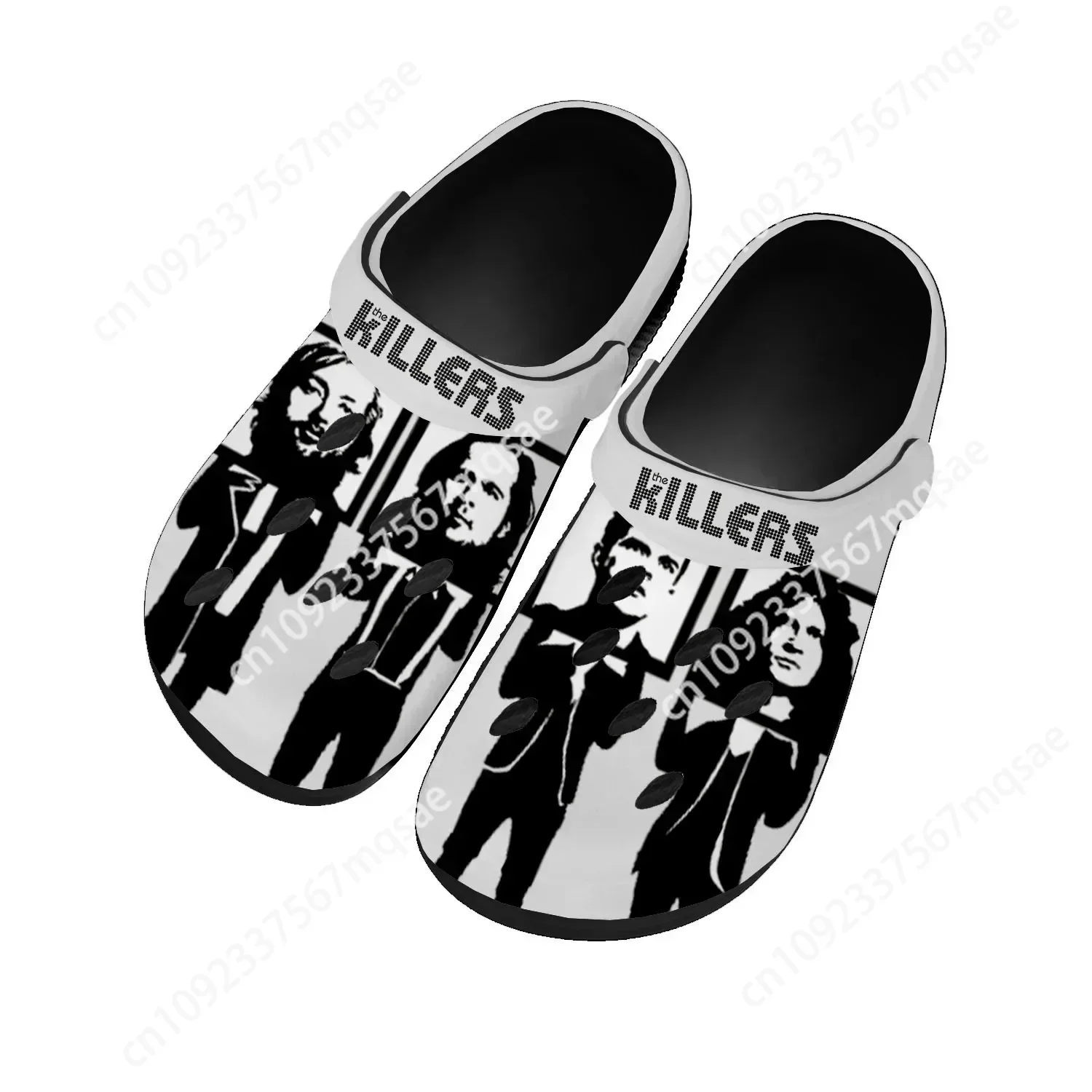 

The Killers Rock Band Home Clogs Custom Water Shoes Mens Womens Teenager Shoe Garden Clog Breathable Beach Hole Slippers Black