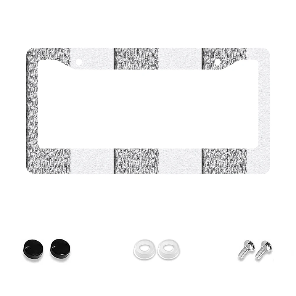 

1 шт., черно-белая полосатая рамка номерного знака с 2 отверстиями, алюминиевый материал, 6x12 дюймов с комплектом винтов, ретро, новинка, украшение для автомобиля