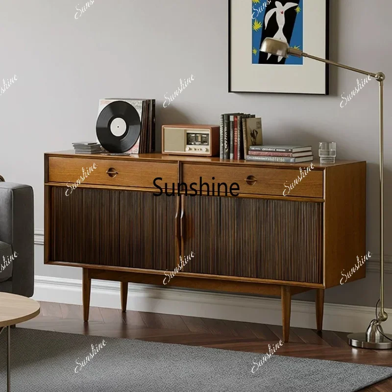 Vintage living room minimalist dresser storage bed-end cabinet, vintage Nordic entryway cabinetTJ