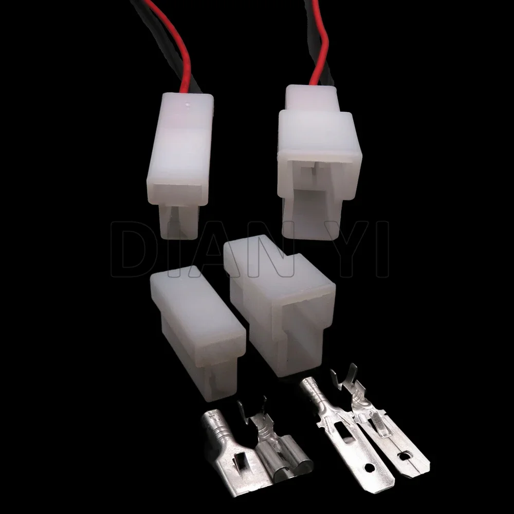 1 Set 2 Way AC Assembly Car Plastic Housing Connectors 180907-5 180908-5 Automobile Large Current Wiring Harness Socket