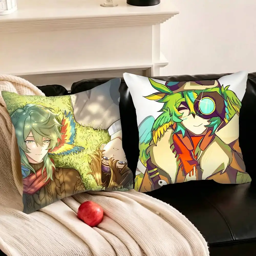 

P-Parrotx2S Pillowcase living room sofa cushion cover bedroom room bed pillow cover home decoration