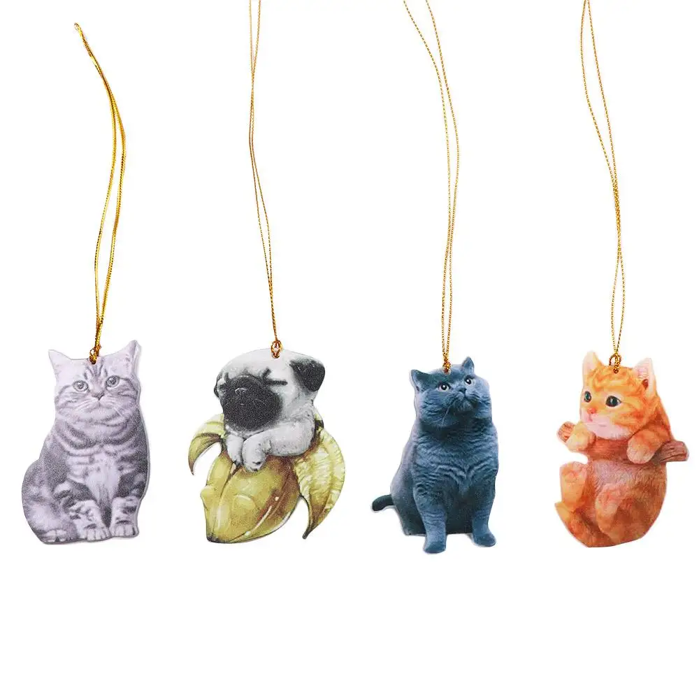 Car Interior Decor Rearview Mirror Cat Puppy Cat Car Pendant Car Hanging Ornament Car Acrylic Pendant Animal Acrylic Pendant