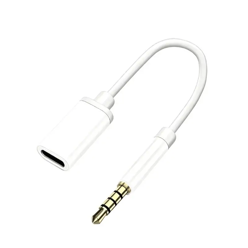 R53C 3.5mm Male to Type C Female Jacks Flat Headphone Adapter Auxs Sound All Earphone Cable for Phone 16 15