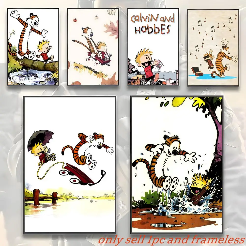 C-Calvin And H-Hobbes Poster Art With Prints Home Bedroom Living Room Decoration Gift
