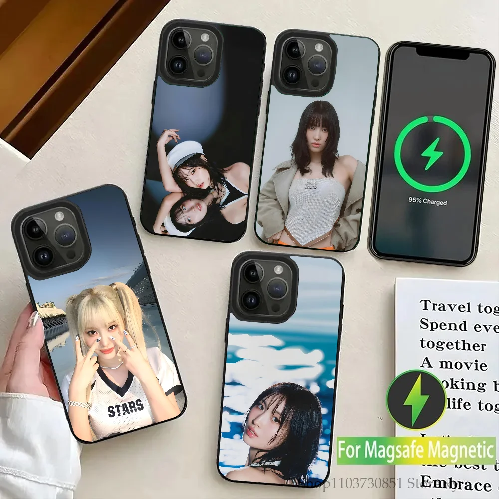 Kpop M-Momo Phone Case Strong Magnetic For IPhone 15 14 13 Pro Max 11 12 Mini Alex Mirror T-Twice For Magsafe