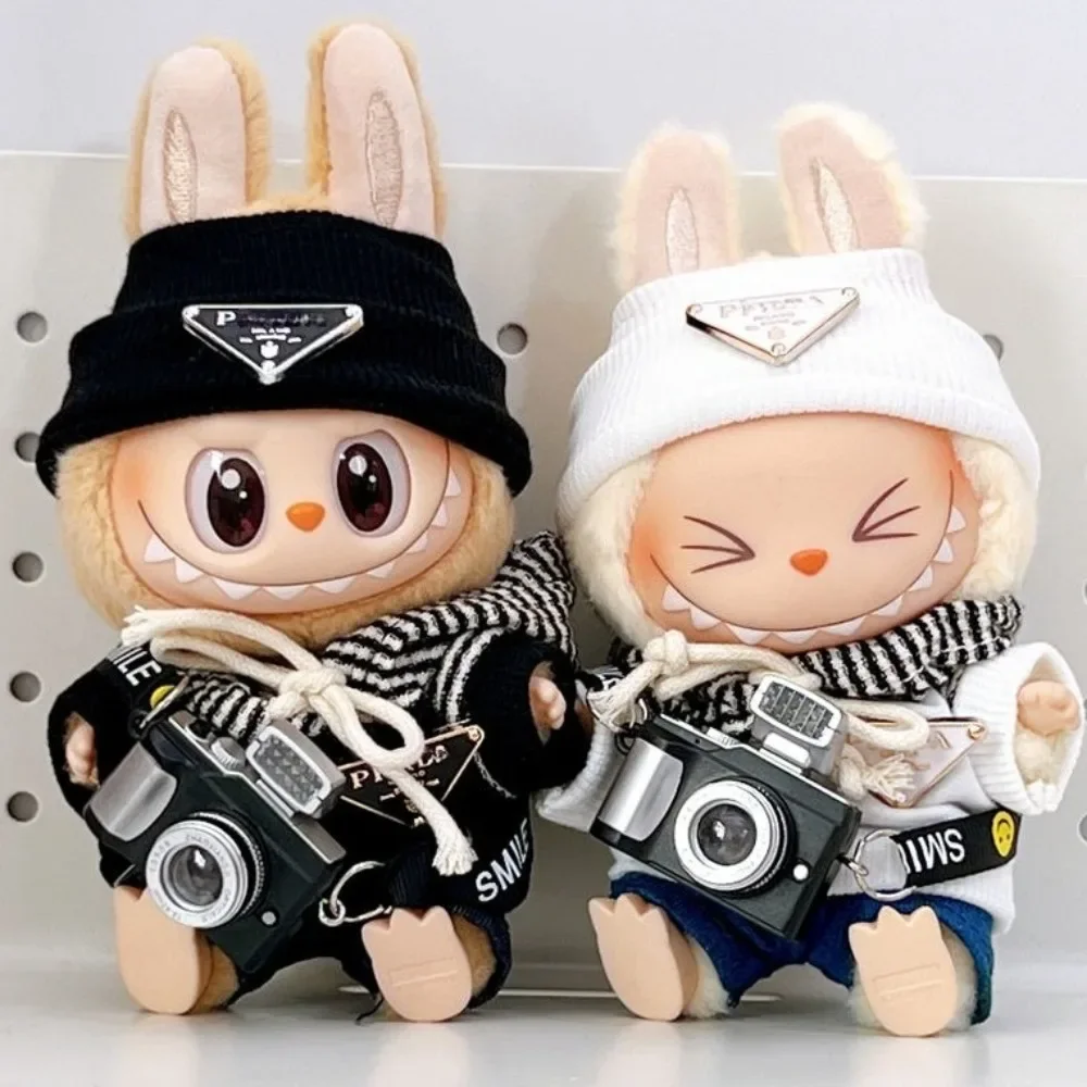 

For Labubu 17cm Seated Party Clothes Accessories For Korea Kpop Exo Labubu Idol V1 V2 Sweater Overalls Clothing