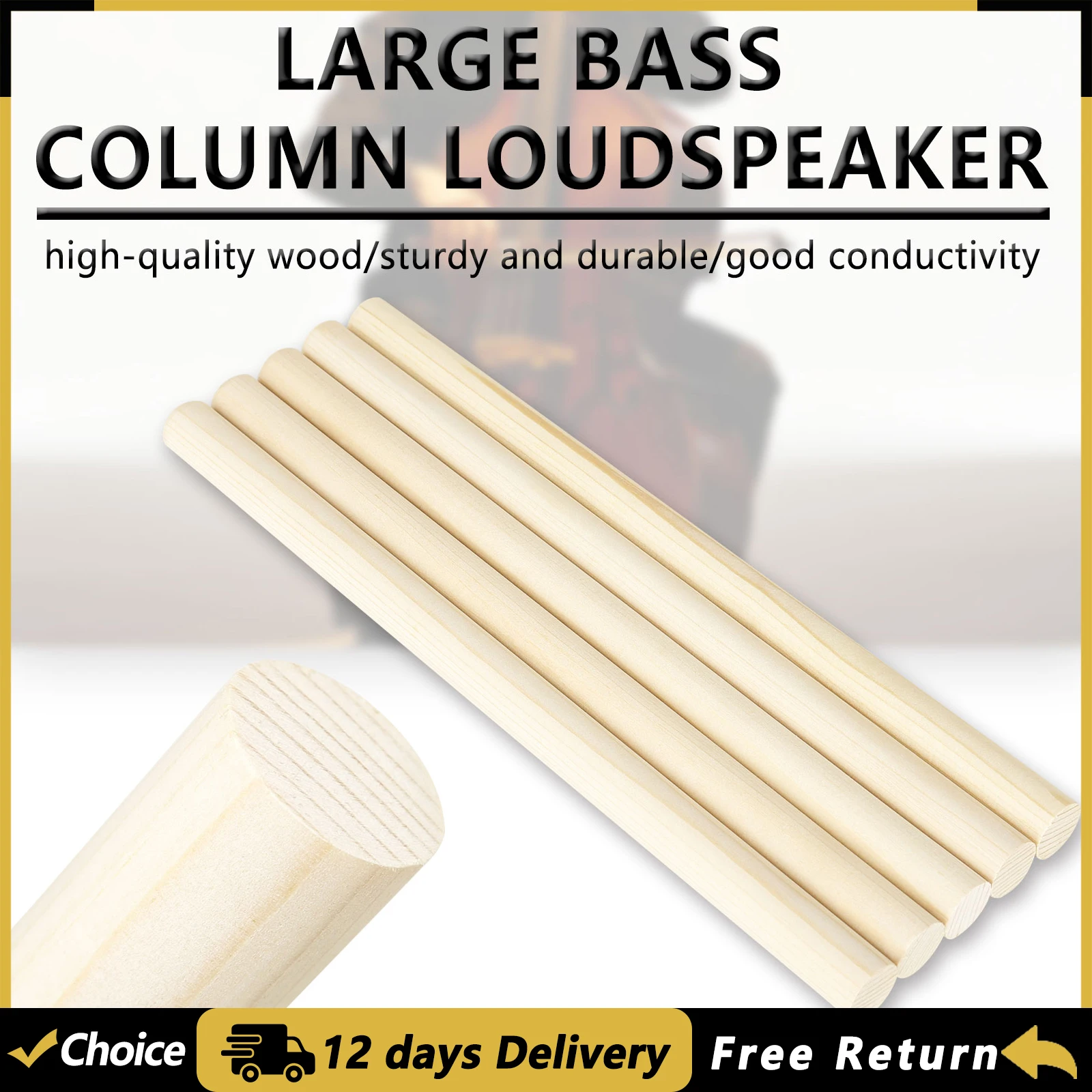 IRIN 5 Pcs Double Bass Sound Post Solid Wood Soundpost Double Bass Repair Maintenance Parts Stringed Instrument Accessories
