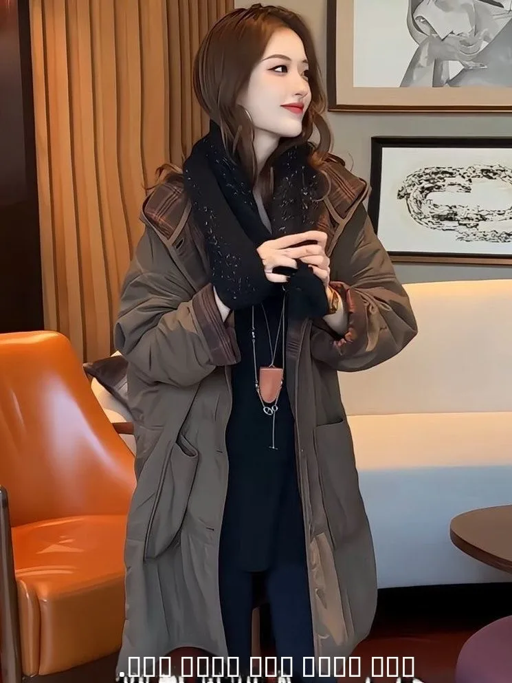 

Модная свободная повседневная женская хлопковая куртка-пальто средней длины в винтажном стиле для города, на молнии, с длинными рукавами, с капюшоном