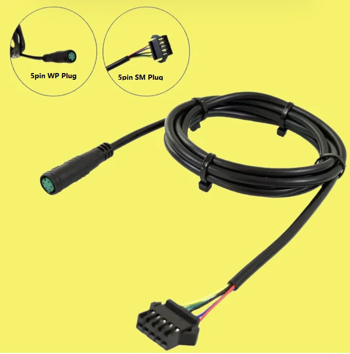 5pin Waterdicht Adapter Kabel 1.0M Waterdichte Connector Sm Connector E-Bike Elektrische Fiets Onderdelen Voor Kt Display