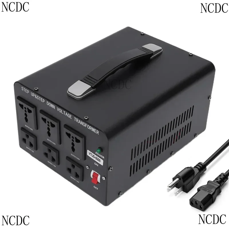 110V To 220V Step Up Down Voltage Converter With 3 Us Standard 3 Universal Outlet Electrical Appliances