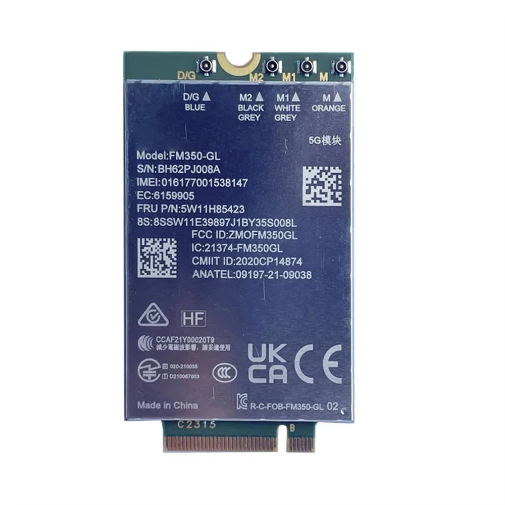 FM350-GL FRU 5W11H85423 5G NR M.2 Sub6 Module For P1 Gen5 T14s Gen3 X13 Gen3 X1 Carbon 10th Gen X1 Yoga 7th Gen view 2
